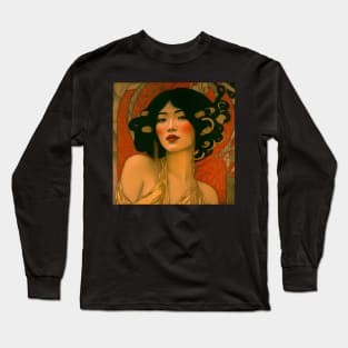 Art Deco Style Woman Long Sleeve T-Shirt